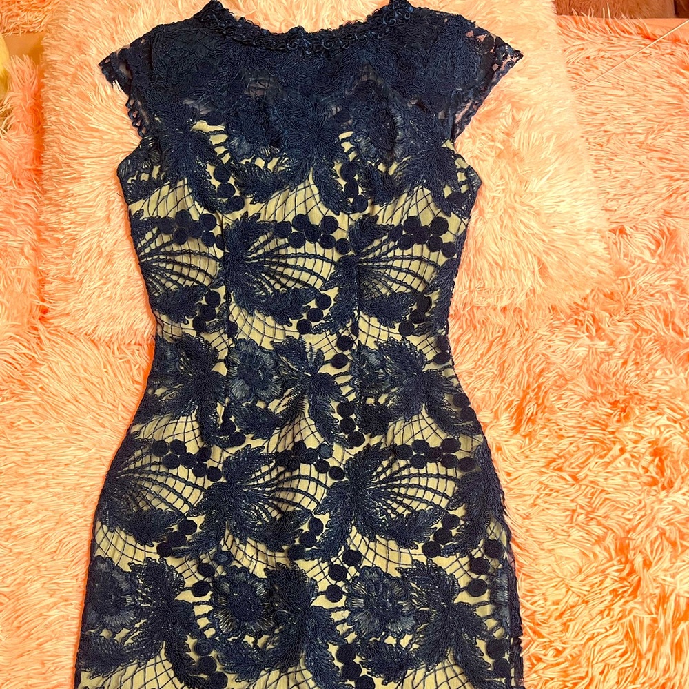 Blue evening dress